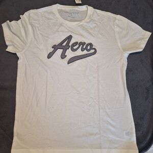 Aeropostale White T-Shirt with Gray 'Aero' Script
